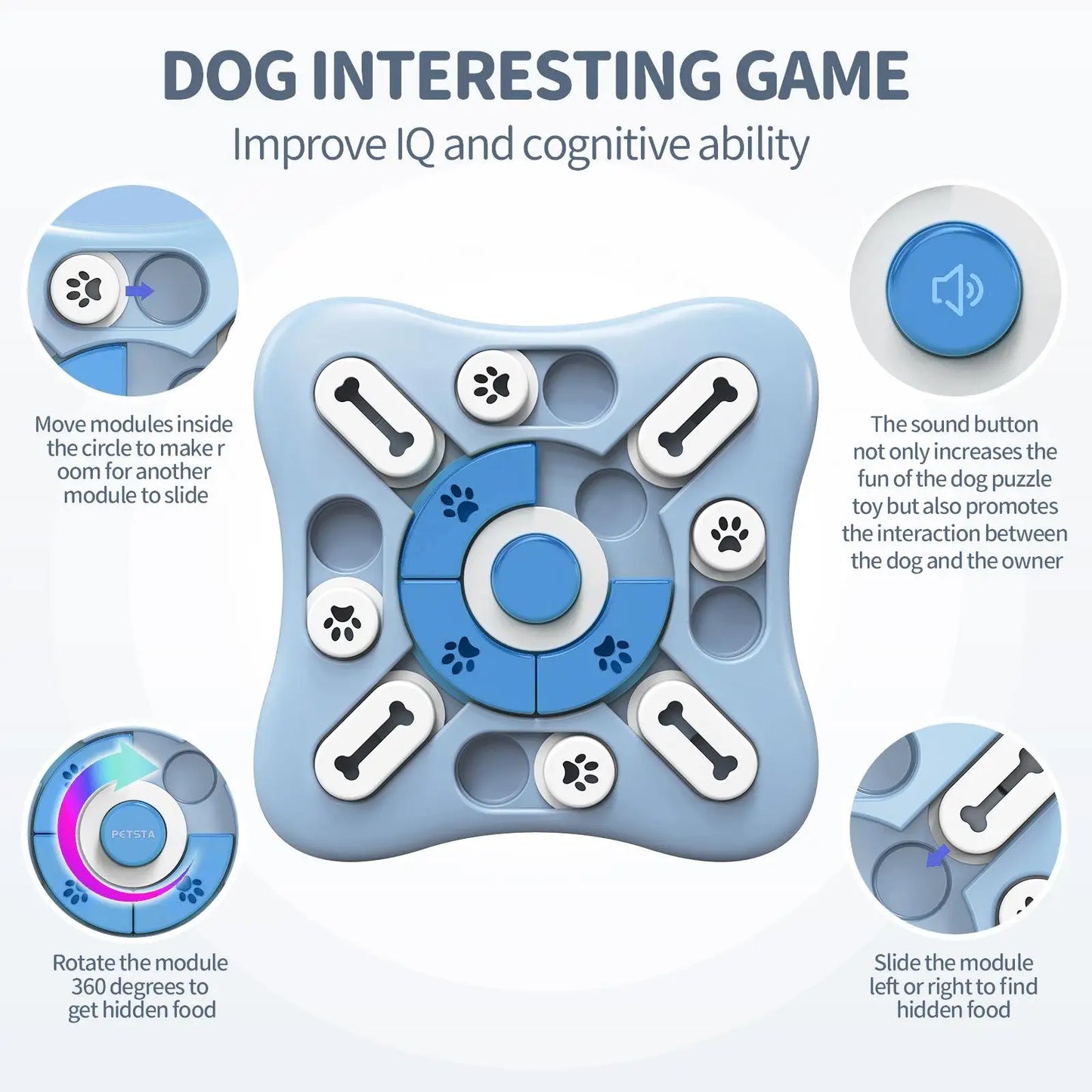 Interactive Dog Puzzle Feeder
