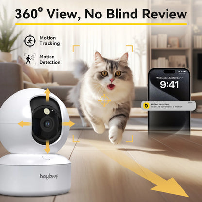 Indoor Pet Camera with Audio & Night Vision